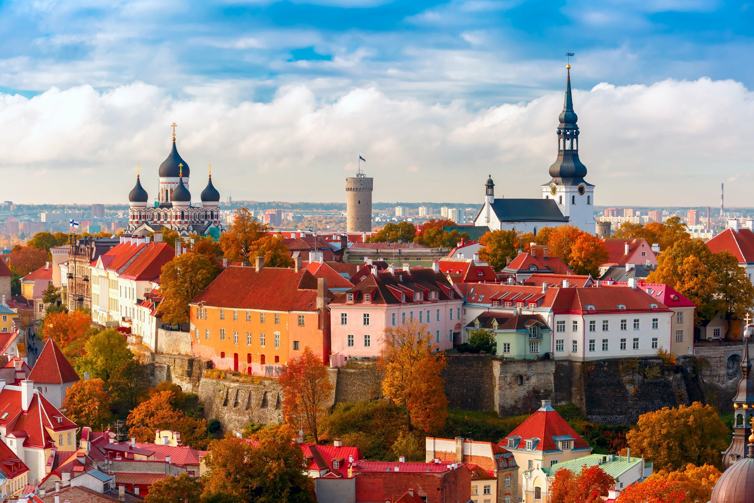 Estonia | Smartferry | Aerial view old town Tallinn Estonia scaled